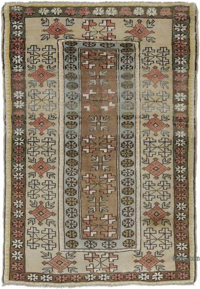 Vintage Turkish Hand-Knotted Rug - 3' 6" x 5'  (42 in. x 60 in.)