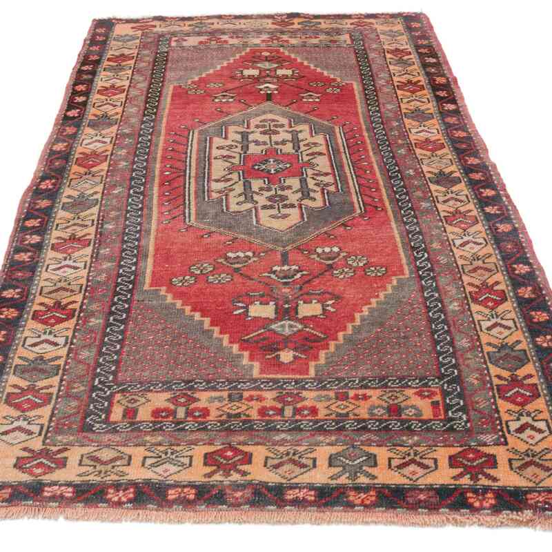 Alfombra Vintage Turca Anudada a Mano - 98 cm x 191 cm - K0056838