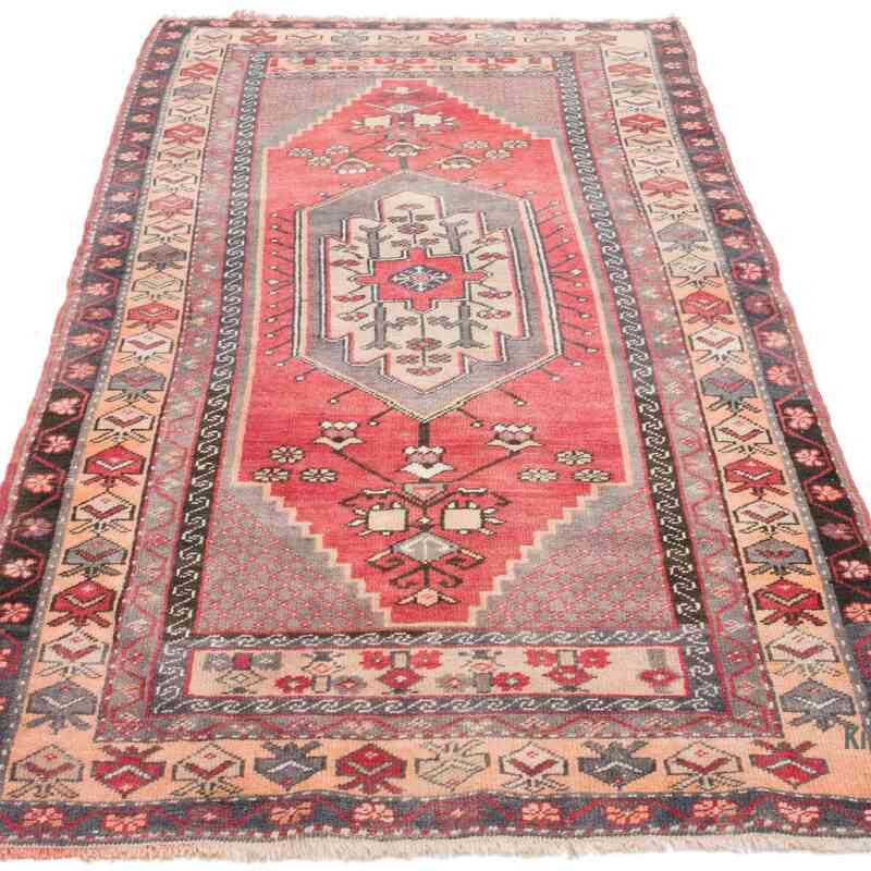 Alfombra Vintage Turca Anudada a Mano - 98 cm x 191 cm - K0056838