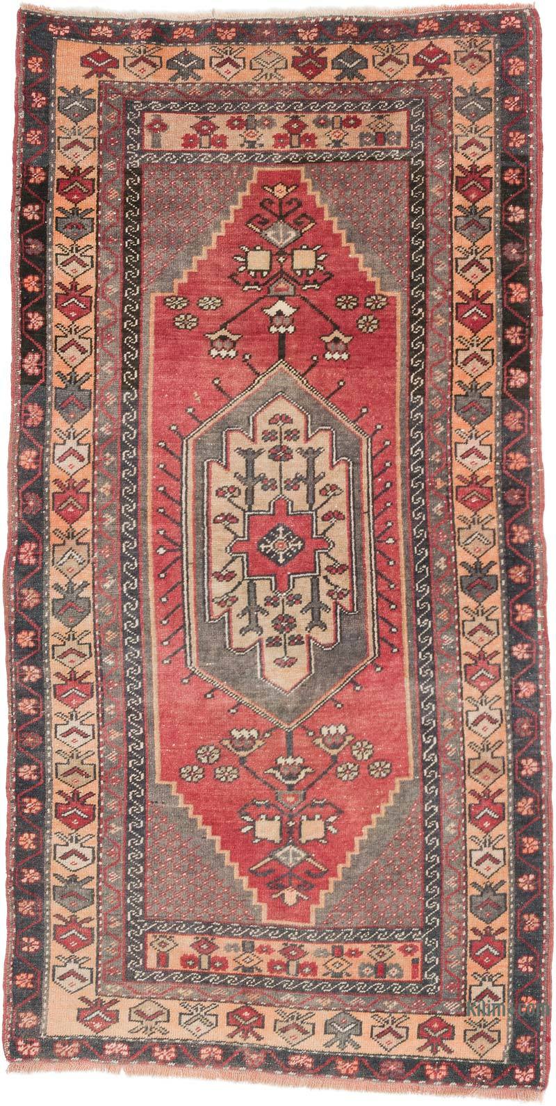 Alfombra Vintage Turca Anudada a Mano - 98 cm x 191 cm - K0056838