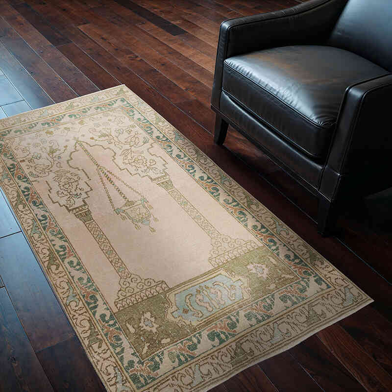 El Dokuma Vintage Halı - 100 cm x 165 cm - K0056839