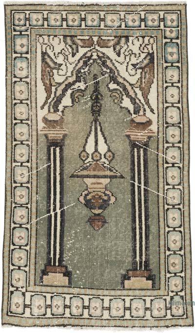 Vintage Turkish Hand-Knotted Rug - 2' 5" x 4' 2" (29 in. x 50 in.)
