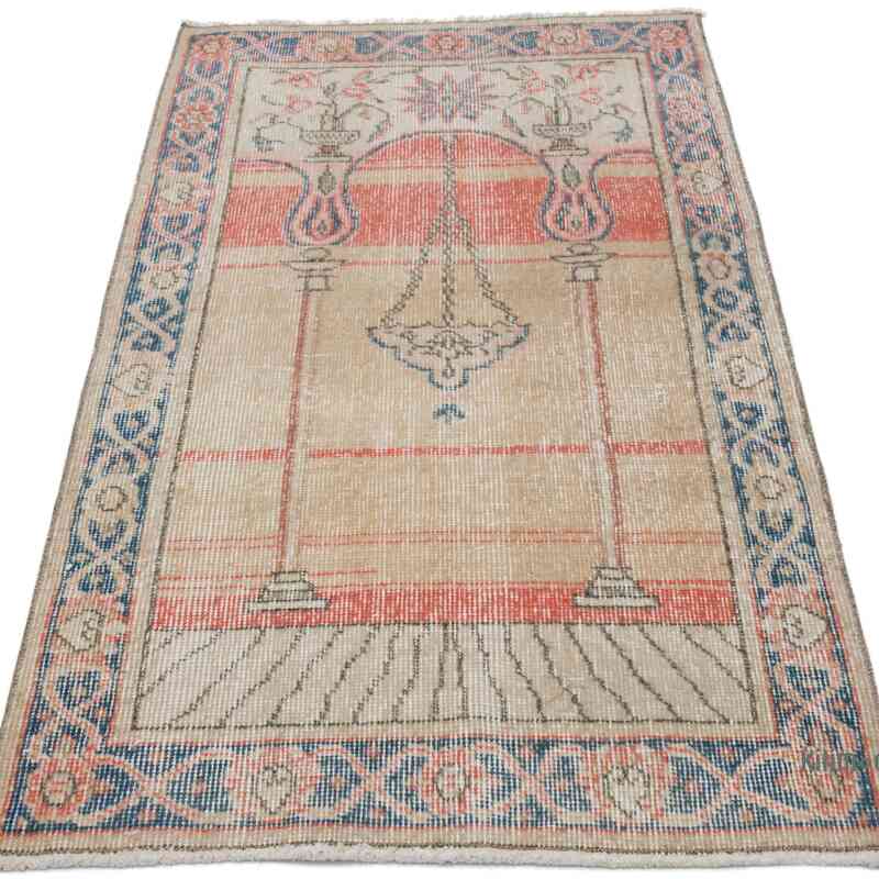 Vintage Turkish Hand-Knotted Rug - 2' 4" x 4' 5" (28 in. x 53 in.) - K0056856