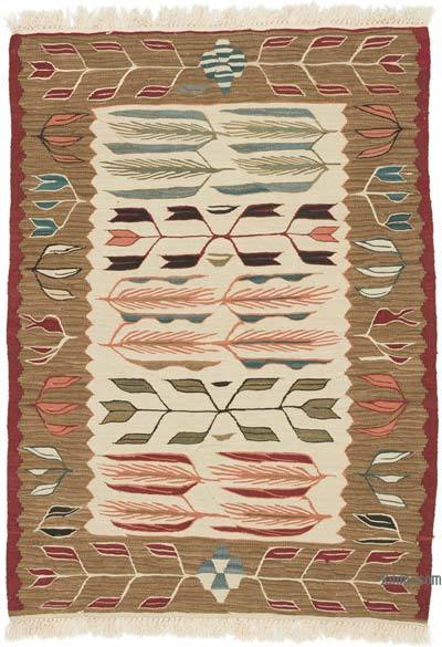New Handwoven Turkish Kilim Rug - 2' 11" x 4' 2" (35 in. x 50 in.)