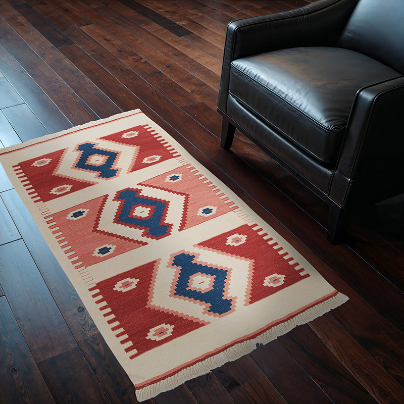 New Handwoven Turkish Kilim Rug - 2' 8" x 4' 6" (32" x 54") - K0056895