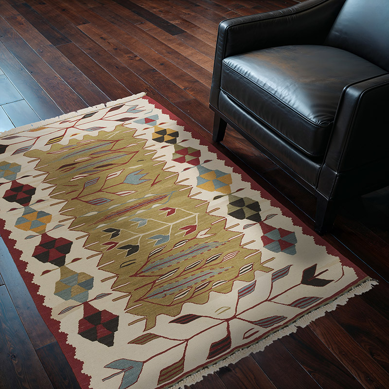 New Handwoven Turkish Kilim Rug - 100 cm x 147 cm - K0056901