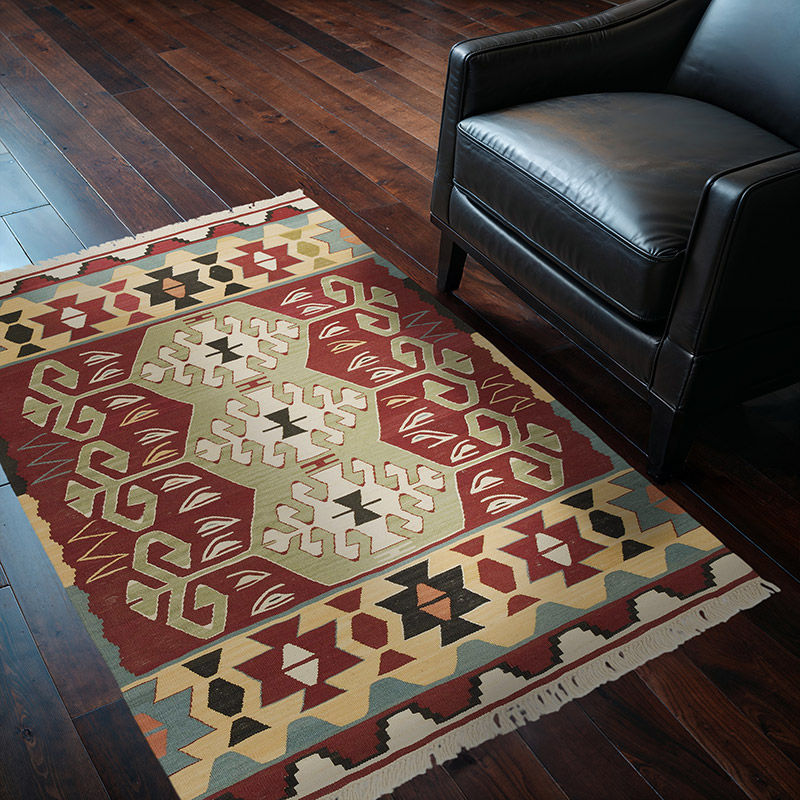 New Handwoven Turkish Kilim Rug - 3' 3" x 4' 9" (39" x 57") - K0056902