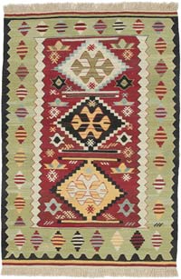 New Handwoven Turkish Kilim Rug - 2' 11" x 4' 4" (35" x 52")