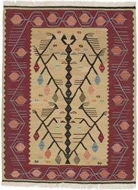 New Handwoven Turkish Kilim Rug - 3' 3" x 4' 3" (39" x 51")