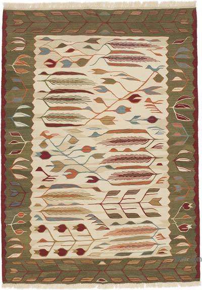 New Handwoven Turkish Kilim Rug - 4'  x 5' 7" (48 in. x 67 in.)