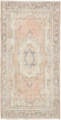 Alfombra Vintage Turca Anudada a Mano - 124 cm x 246 cm