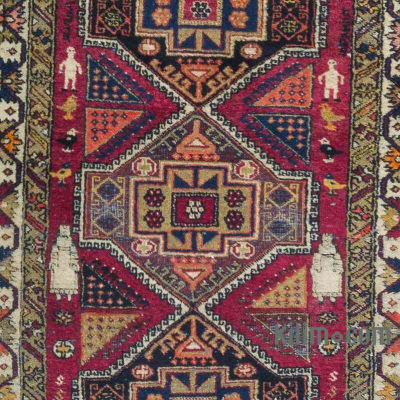 Alfombra Vintage Turca Anudada a Mano - 117 cm x 300 cm - K0056923
