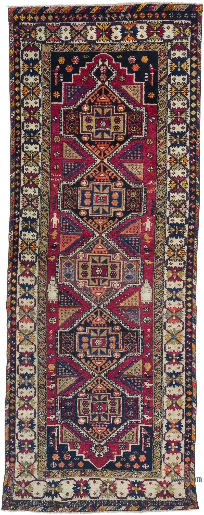 Alfombra Vintage Turca Anudada a Mano - 117 cm x 300 cm - K0056923