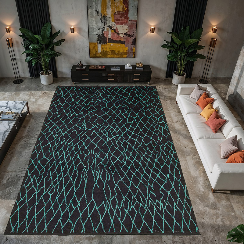 New Moroccan Style Hand-Knotted Tulu Rug - 9' 6" x 14' 7" (114" x 175") - K0056932