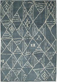 Gray New Hand-Knotted Rug - 9' 10" x 13' 11" (118" x 167")