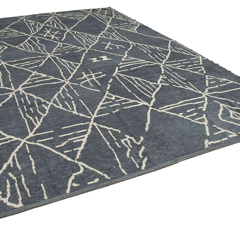 Gray New Hand-Knotted Rug - 9' 10" x 13' 11" (118" x 167") - K0056934