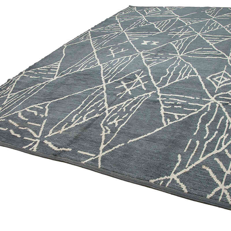 Gray New Hand-Knotted Rug - 9' 10" x 13' 11" (118" x 167") - K0056934