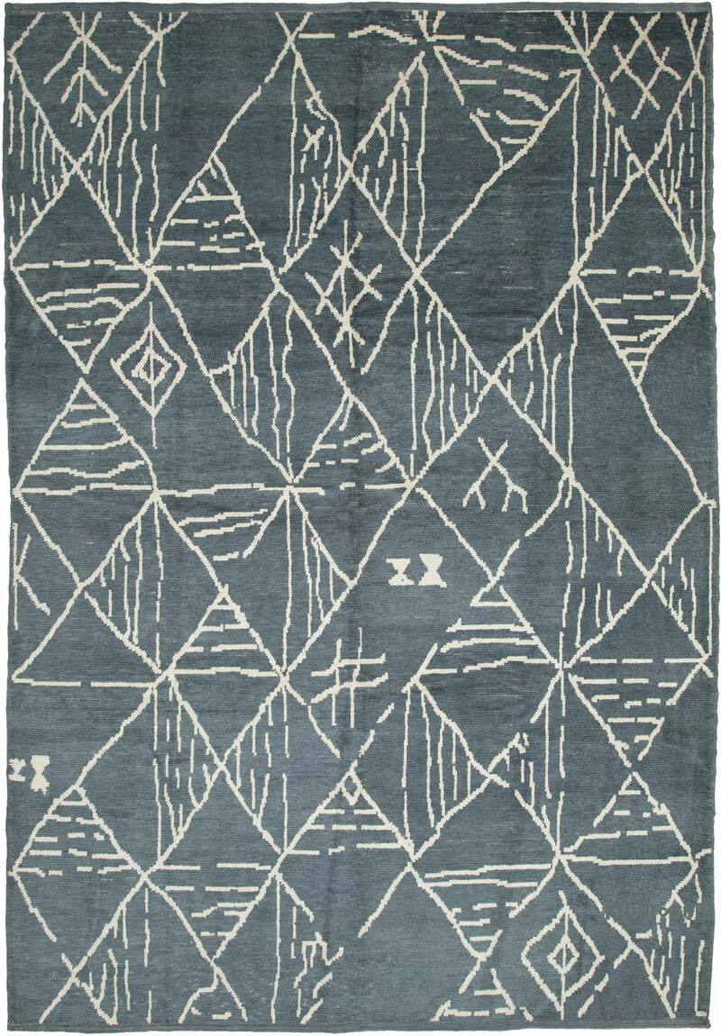 Gray New Hand-Knotted Rug - 9' 10" x 13' 11" (118" x 167") - K0056934