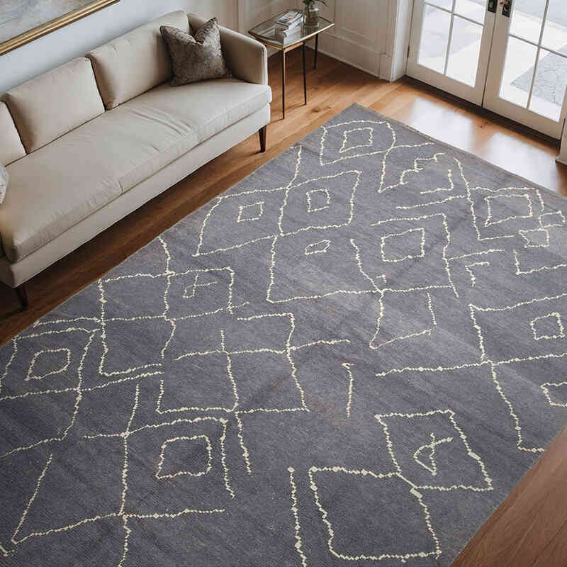 New Moroccan Style Hand-Knotted Tulu Rug - 8'  x 11' 11" (96" x 143") - K0056938