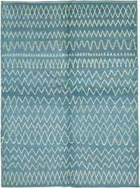 New Moroccan Style Hand-Knotted Tulu Rug - 7' 5" x 10'  (89" x 120")