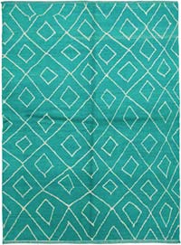 New Moroccan Style Hand-Knotted Tulu Rug - 7' 9" x 10' 4" (93" x 124")