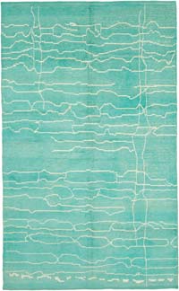 New Moroccan Style Hand-Knotted Tulu Rug - 6' 8" x 10' 10" (80" x 130")