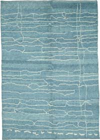 New Moroccan Style Hand-Knotted Tulu Rug - 6' 2" x 8' 10" (74" x 106")