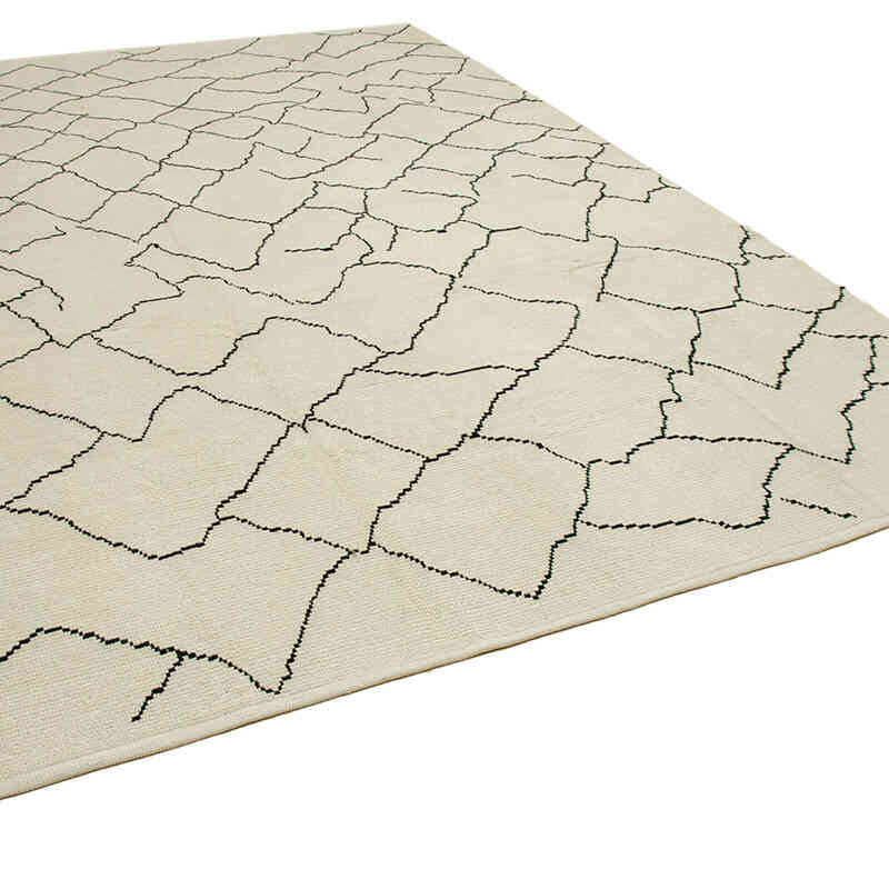 New Moroccan Style Hand-Knotted Tulu Rug - 8' 11" x 12' 8" (107" x 152") - K0056968