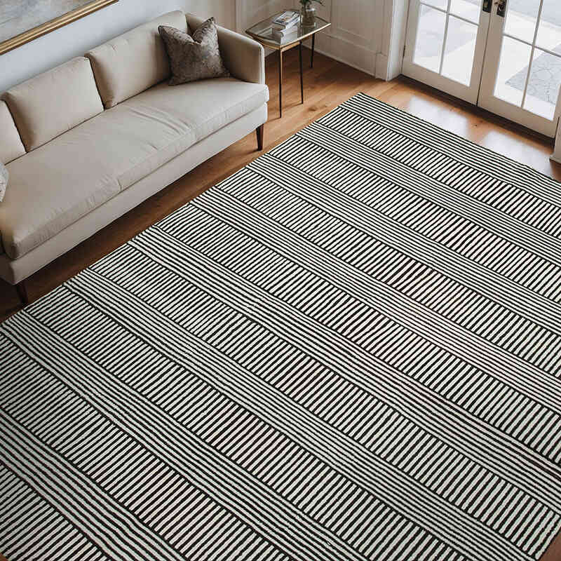 New Hand-Knotted Rug - 9' 1" x 11' 8" (109" x 140") - K0056989