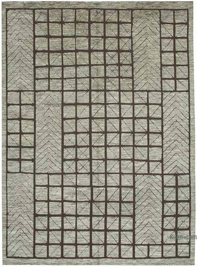 新的手结地毯- 10' x 14'(120英寸)。x 168。)