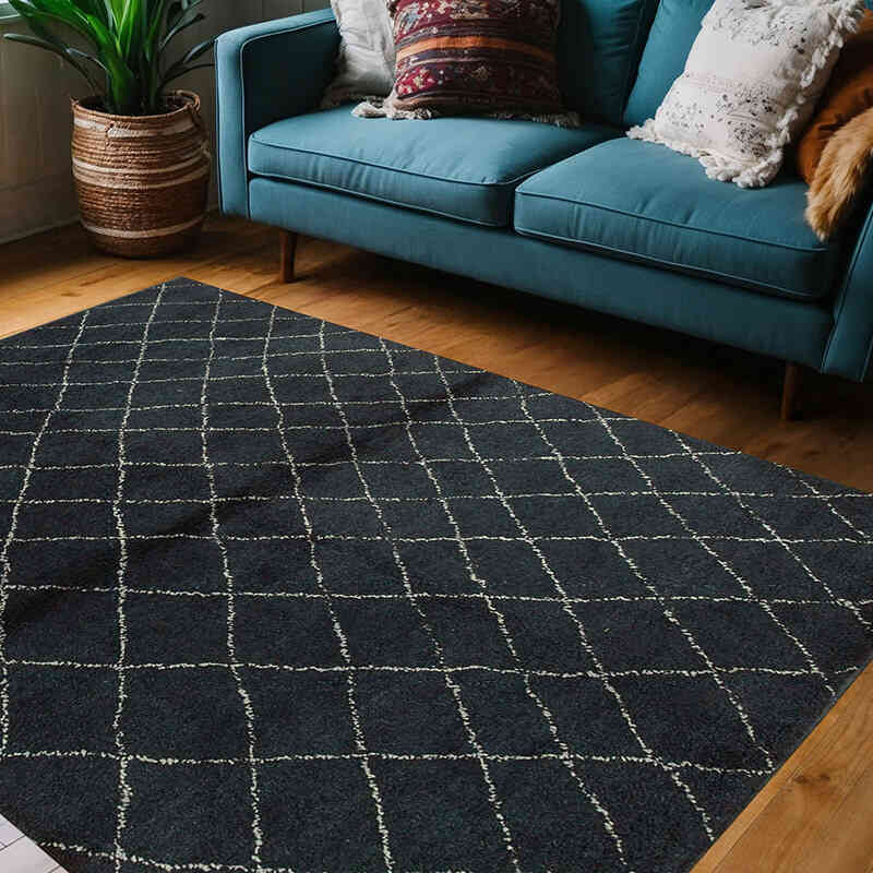 New Moroccan Style Hand-Knotted Tulu Rug - 5' 2" x 7'  (62" x 84") - K0057030