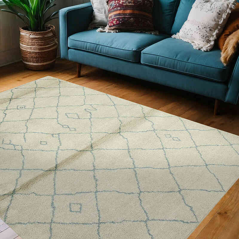 Yeni Fas Stili El Dokuma Tulu - 152 cm x 213 cm - K0057032