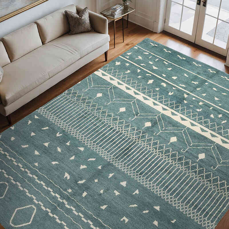 New Hand-Knotted Rug - 9' 2" x 12'  (110" x 144") - K0057099