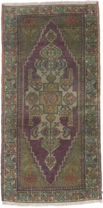 Vintage Turkish Hand-Knotted Rug - 1' 9" x 3' 4" (21 in. x 40 in.)