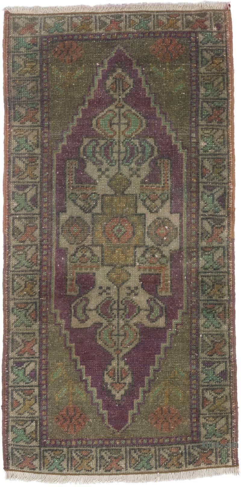 Vintage Turkish Hand-Knotted Rug - 1' 9" x 3' 4" (21 in. x 40 in.) - K0057134