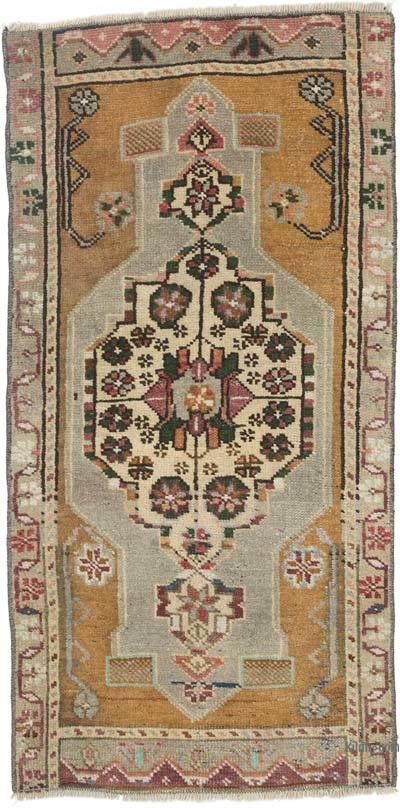 Vintage Turkish Hand-Knotted Rug - 1' 8" x 3' 4" (20 in. x 40 in.)