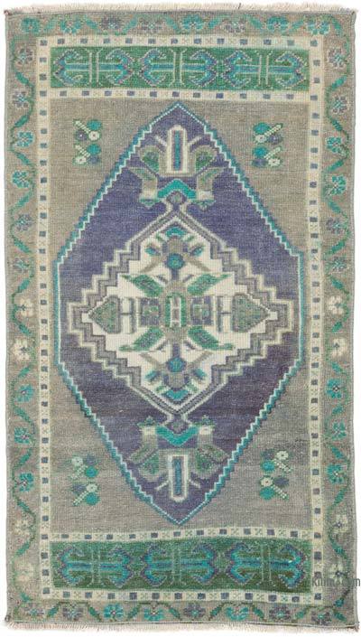 El Dokuma Vintage Halı - 55 cm x 94 cm