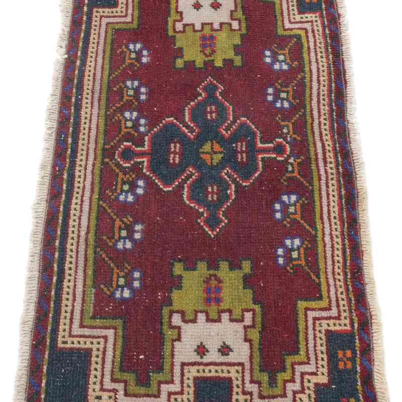 Alfombra Vintage Turca Anudada a Mano - 81 cm x 39 cm - K0057143