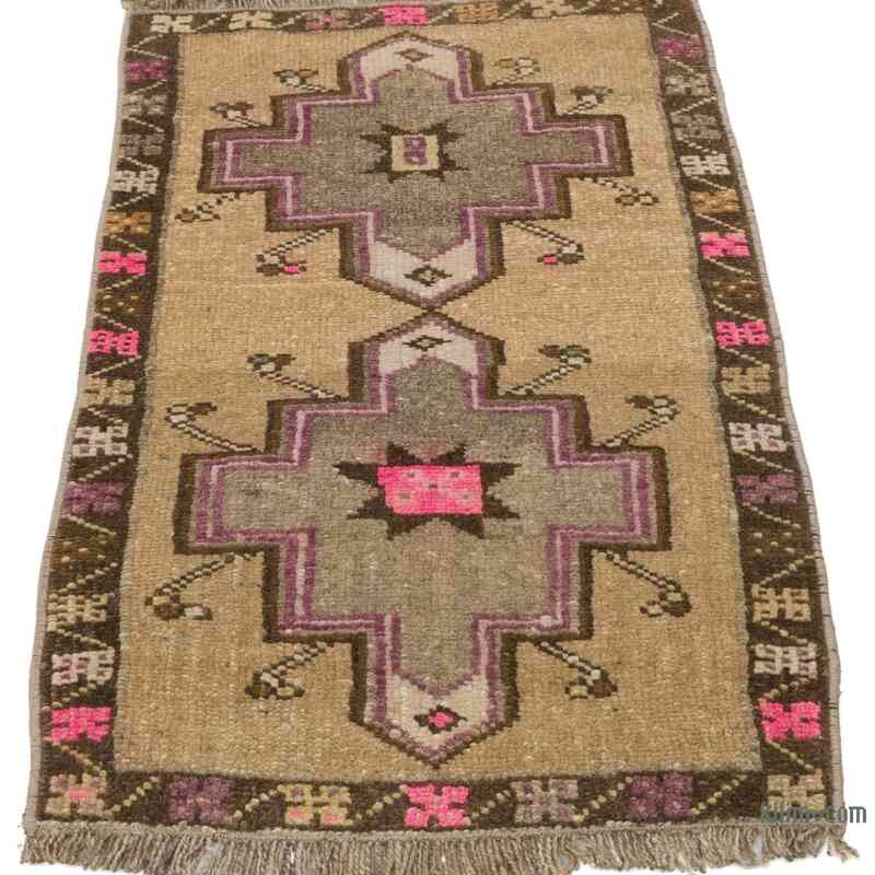 Vintage Turkish Hand-Knotted Rug - 1' 8" x 2' 8" (20 in. x 32 in.) - K0057146