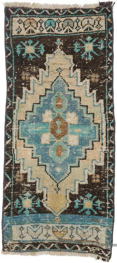 Vintage Turkish Hand-Knotted Rug - 1' 3" x 2' 9" (15" x 33")