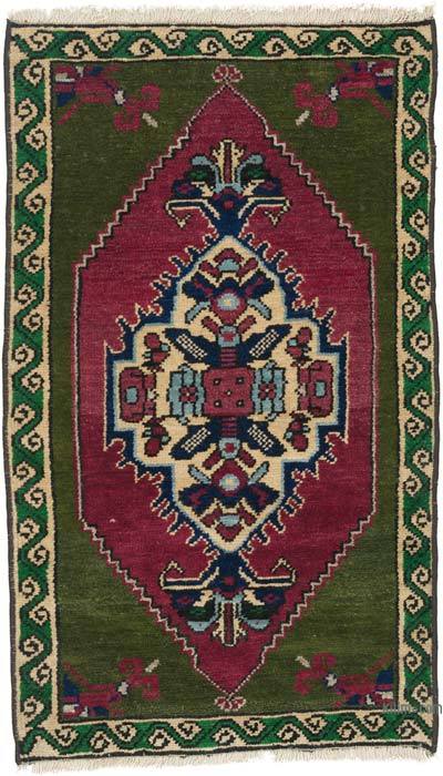 El Dokuma Vintage Halı - 50 cm x 84 cm