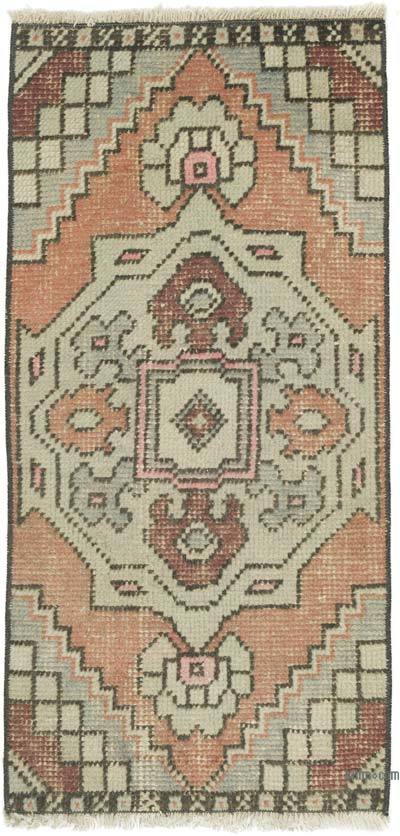 Vintage Turkish Hand-Knotted Rug - 1' 5" x 2' 10" (17 in. x 34 in.)