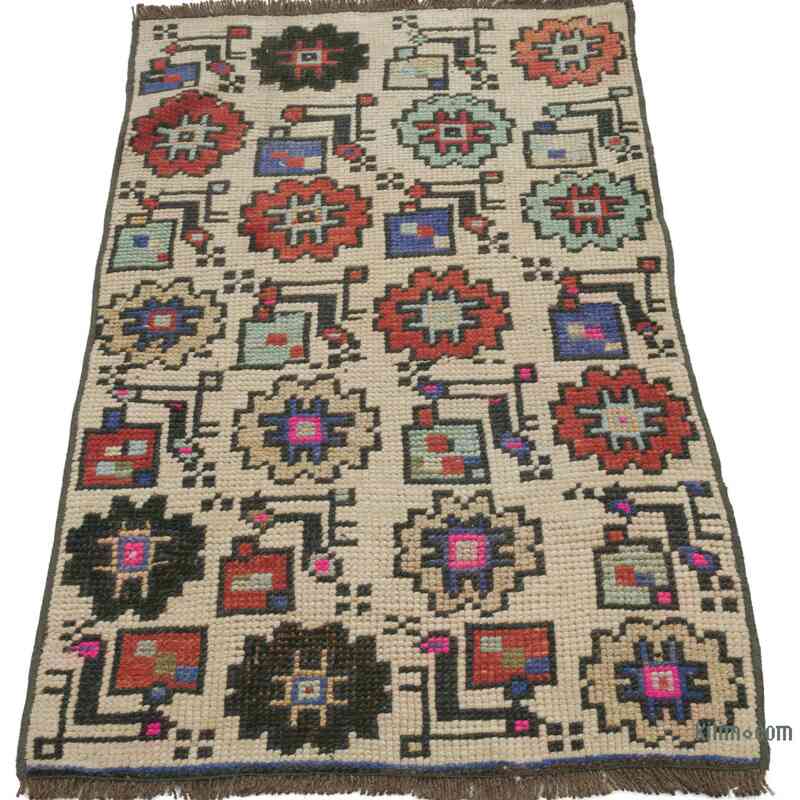 El Dokuma Vintage Halı - 50 cm x 91 cm - K0057168