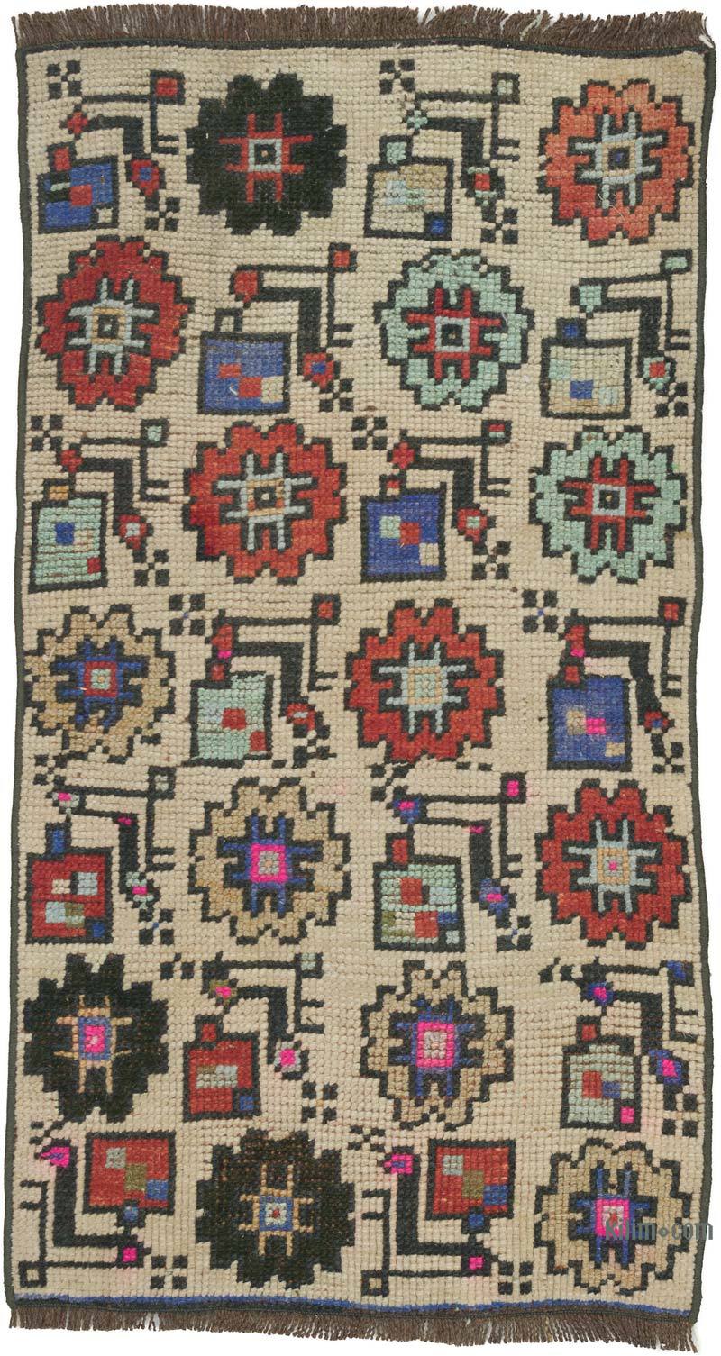 El Dokuma Vintage Halı - 50 cm x 91 cm - K0057168