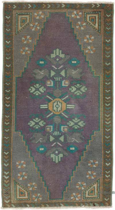 Vintage Turkish Hand-Knotted Rug - 1' 8" x 3' 1" (20 in. x 37 in.)