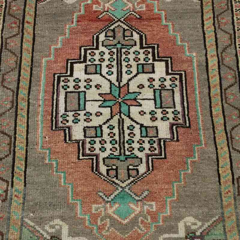 Alfombra Vintage Turca Anudada a Mano - 55 cm x 100 cm - K0057178