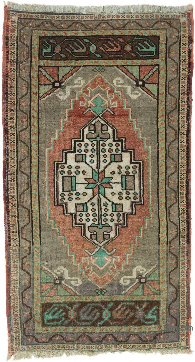 Alfombra Vintage Turca Anudada a Mano - 55 cm x 100 cm - K0057178