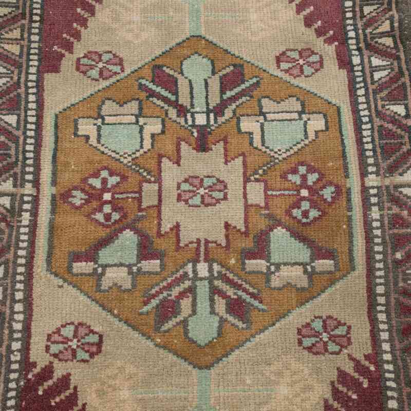 Alfombra Vintage Turca Anudada a Mano - 58 cm x 106 cm - K0057179