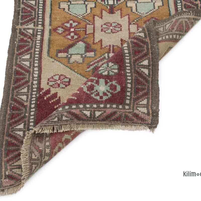 Alfombra Vintage Turca Anudada a Mano - 58 cm x 106 cm - K0057179