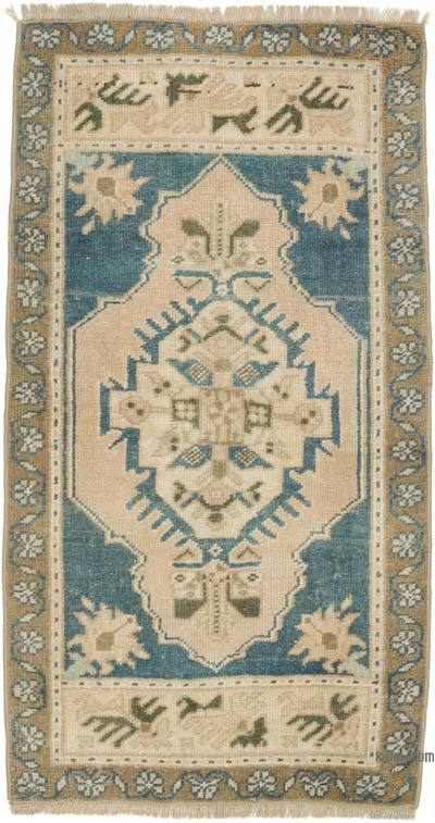 Vintage Turkish Hand-Knotted Rug - 1' 9" x 3' 2" (21 in. x 38 in.)
